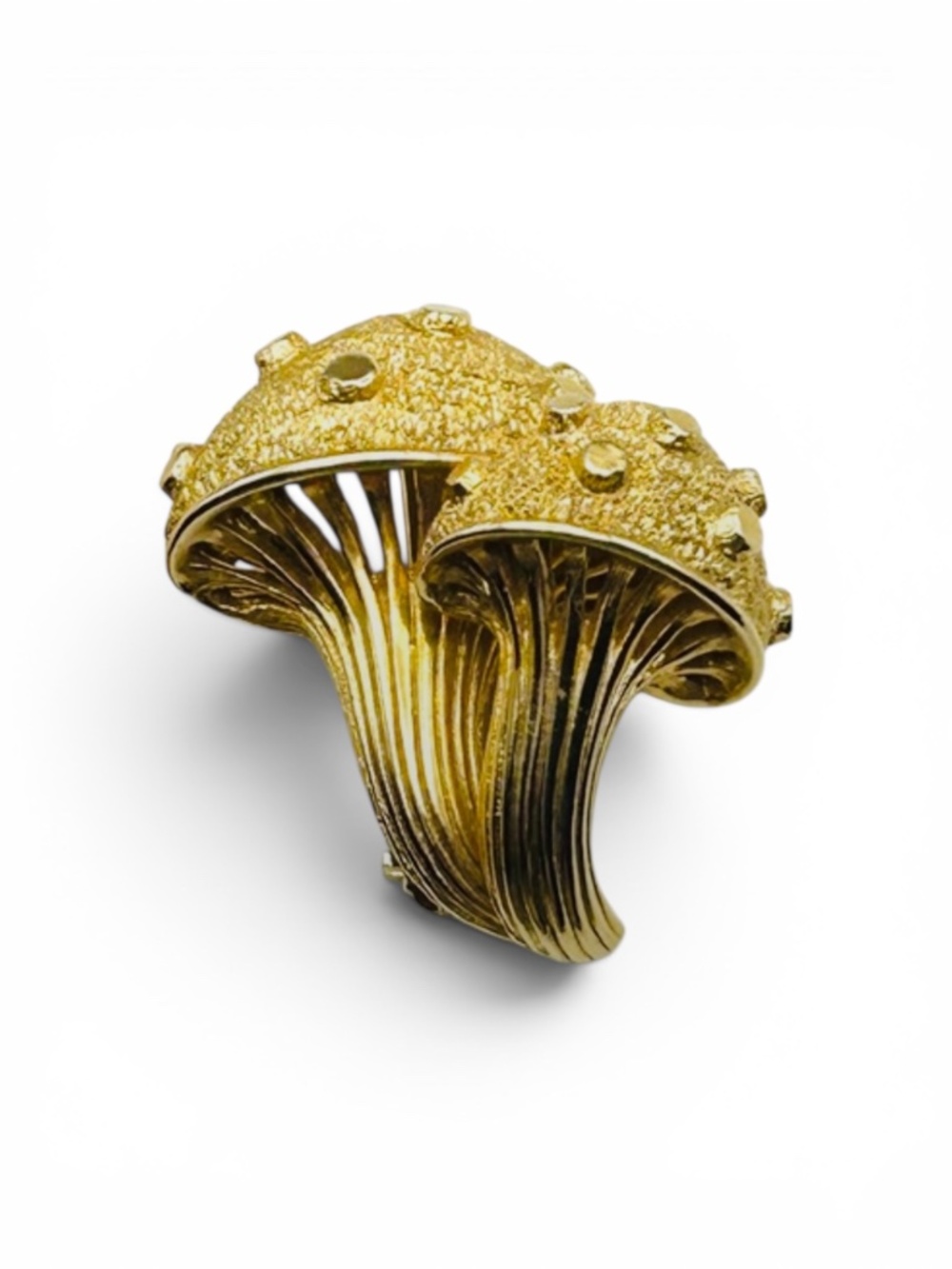 Vintage 60s Marcel Boucher Gold Tone Mushroom Brooch EUC - Picture 16 of 16